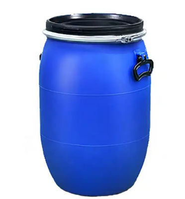 Độ dày thành thùng 3-5 Mm Trống nhựa 200L Hình tròn màu xanh