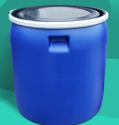 150L Vòng sắt màu xanh bán cắt mở trống tròn trống bọc nhựa hóa chất