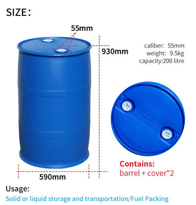 Thùng nhựa lưu trữ nhựa HDPE 200 lít 200L Nguyên liệu nhựa ISO9001