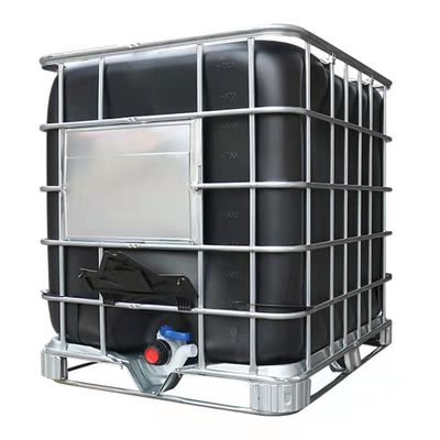 1000 lít IBC thép kẽm lồng bên ngoài và hộp chứa bên trong màu đen cho ngành công nghiệp hóa học