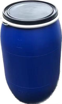 200L trống thùng nhựa màu xanh với tay cầm và dây chuyền thép để lưu trữ hóa chất