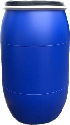 200L trống thùng nhựa màu xanh với tay cầm và dây chuyền thép để lưu trữ hóa chất