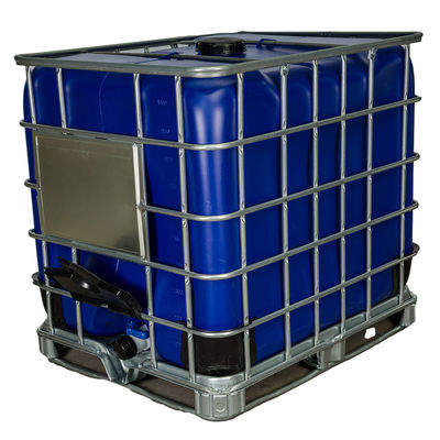 Chất lỏng trung bình dễ xử lý thùng bán lẻ 1000 L IBC bể chứa hóa chất Bể chứa nước nhựa màu xanh