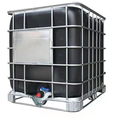 1000 lít IBC thép kẽm lồng bên ngoài và hộp chứa bên trong màu đen cho ngành công nghiệp hóa học