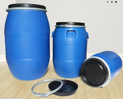 125L flange nhựa nguyên liệu thô thùng mở sắt vòng kim loại thùng